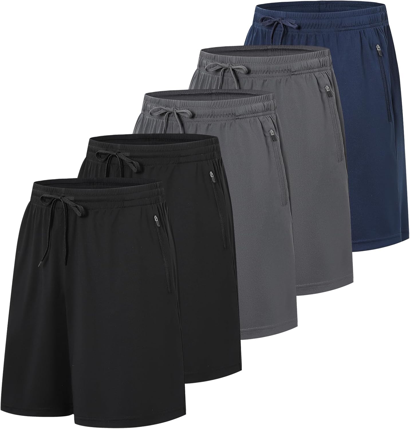 Cimic 5 Pack Mens Athletic Shorts for Gym and Running