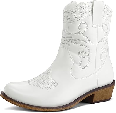 mysoft Women's Fashion Western Cowboy Ankle Boots for Style