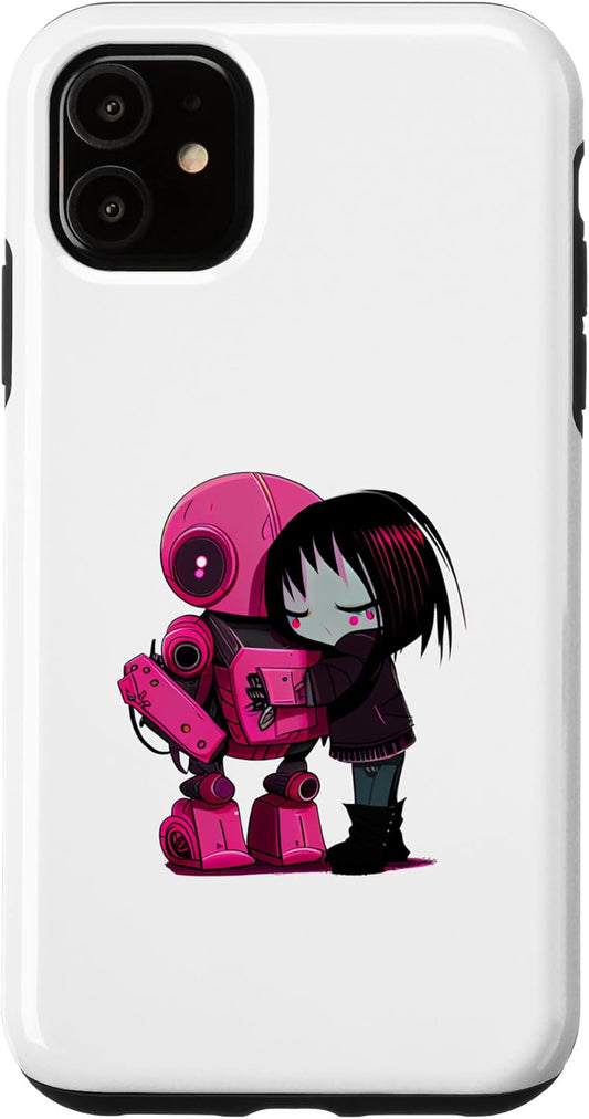 AI Love Robot Hugs iPhone Case