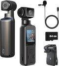 4K Body Camera with External Microphone - Compact 4K Pocket Cam