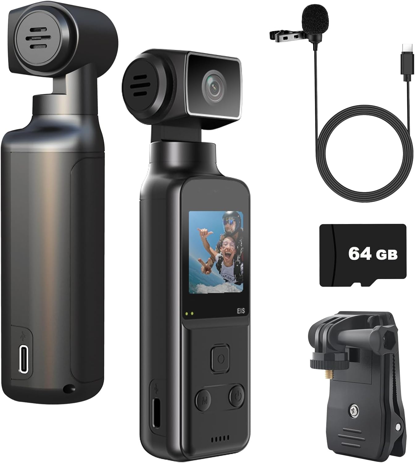 4K Body Camera with External Microphone for Outdoor Use