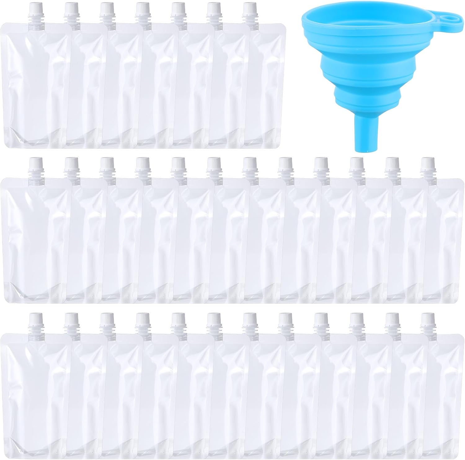 Reusable Juice Pouches for Travel with Collapsible Funnel Set