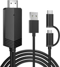 Weton 2-in-1 HDMI Cable: Phone to TV Mirroring