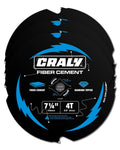 CRALY 7-1/4 in PCD Hardie Fiber Cement Blade - Long Life Cutting