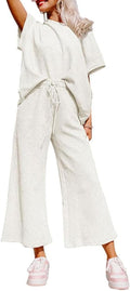 SHEWIN Women's 2 Piece Outfits Sweatsuit - Comfortable Wide Leg