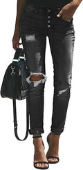 HETIPR Women's Ripped Boyfriend Jeans for Stylish Comfort