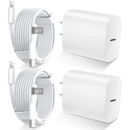 Fast Charge Phone 14/13/12/11 with 20W USB C Charger & 6FT Cable