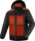 Heated Jacket for Men and Women - 15-Zone Black Winter Coat