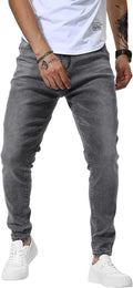 Woenzaia Mens Jeans Slim Fit Skinny Denim Stretch Tapered (Style FR11)