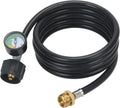 ATKKE Propane Hose Adapter 1lb to 20lb with Gauge for Grill