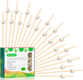 Bamboo Pearl Cocktail Picks 4.7 120pcs - Charcuterie Party Essential