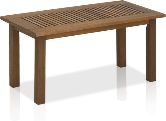 Teak Oil Finish Outdoor Coffee Table - Stylish & Durable