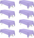 Lavender Tablecloths for 8 ft Rectangle Tables 60 x 126 in - 8 Pack