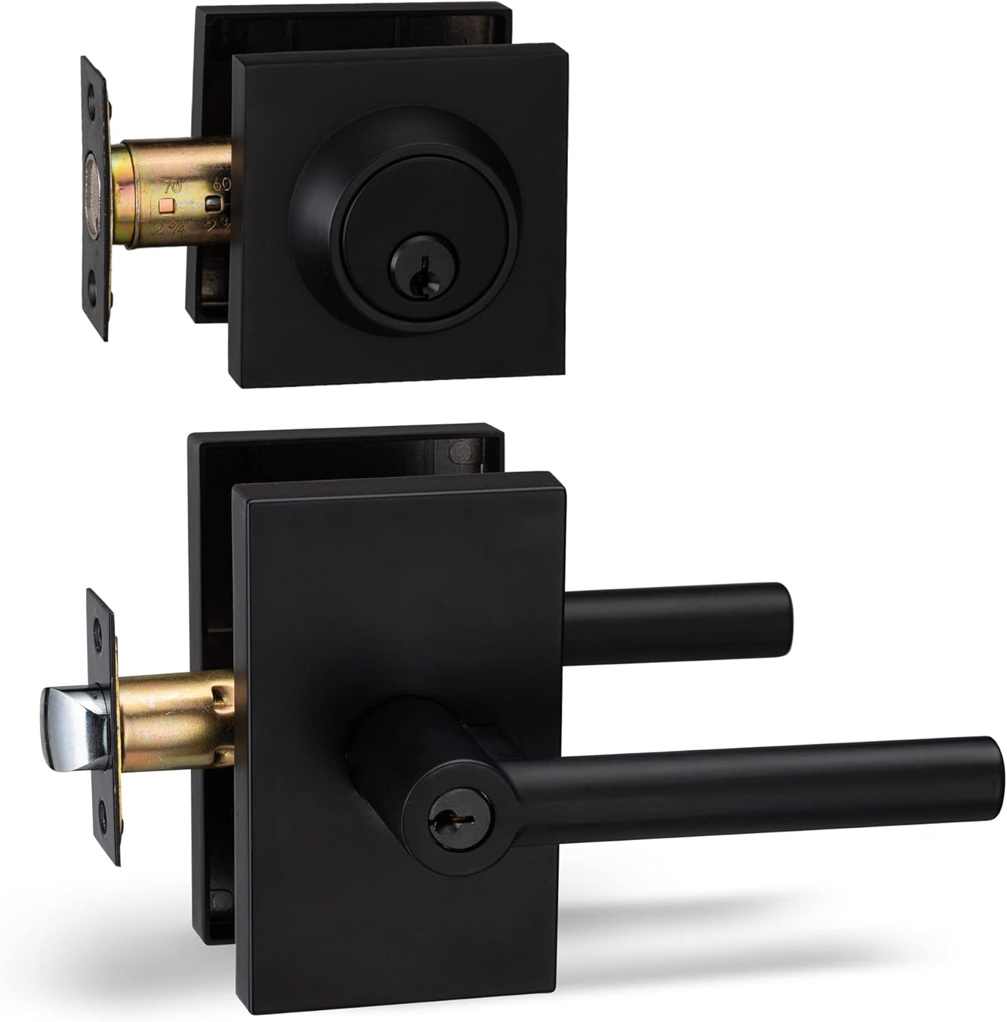 Berlin Modisch Entry Lever Door Handle Set for Modern Doors