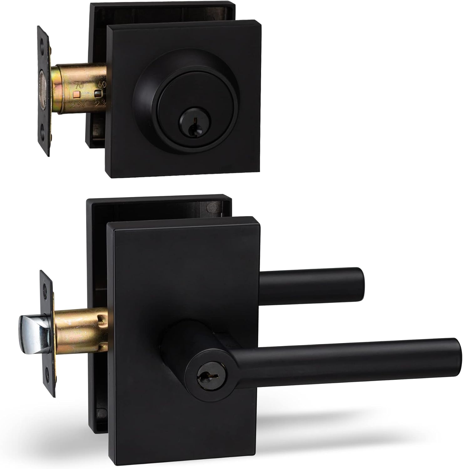 Berlin Modisch Entry Lever Door Handle Set for Modern Doors