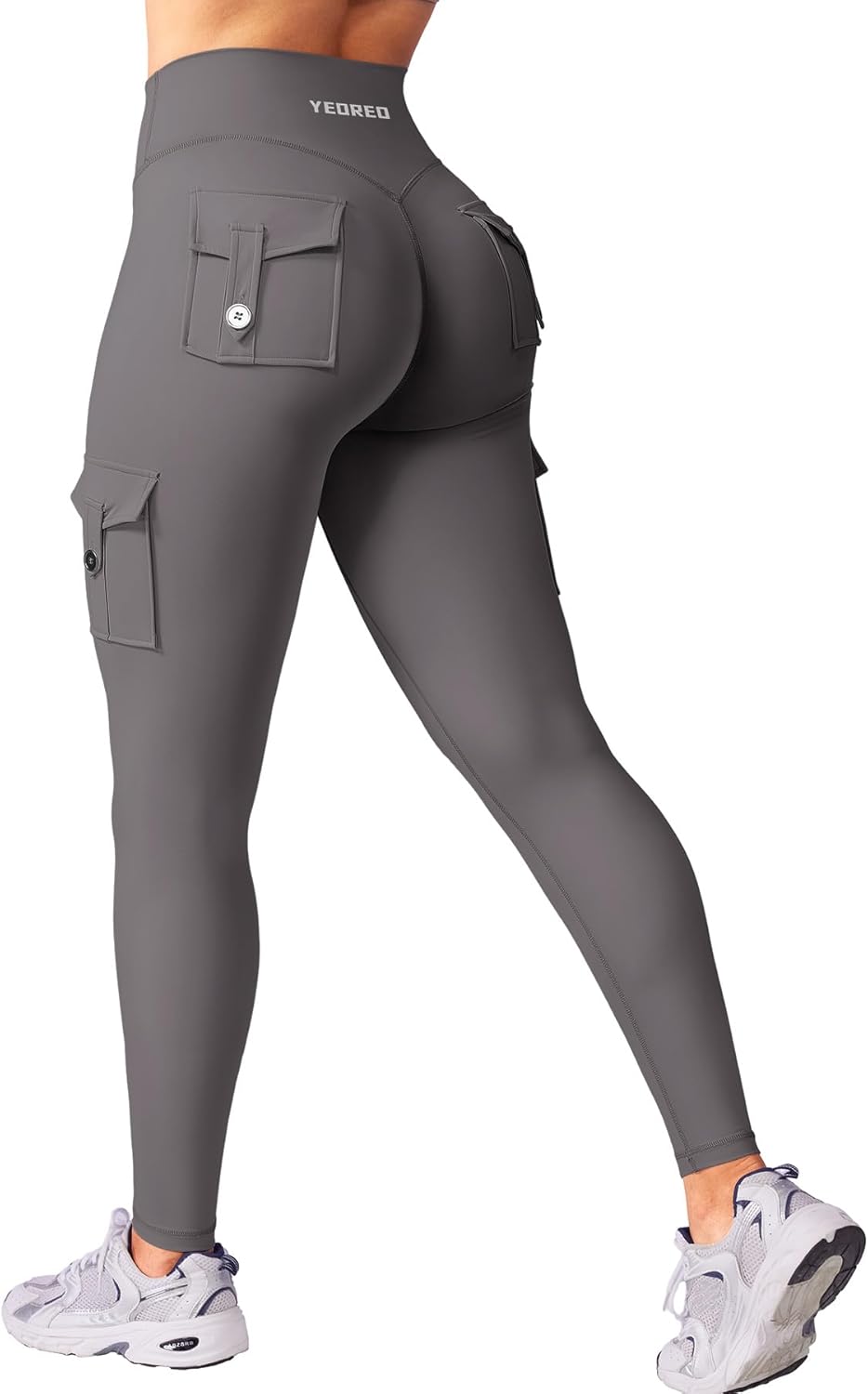 YEOREO CoreFlex Workout Cargo Leggings for Women with Pockets