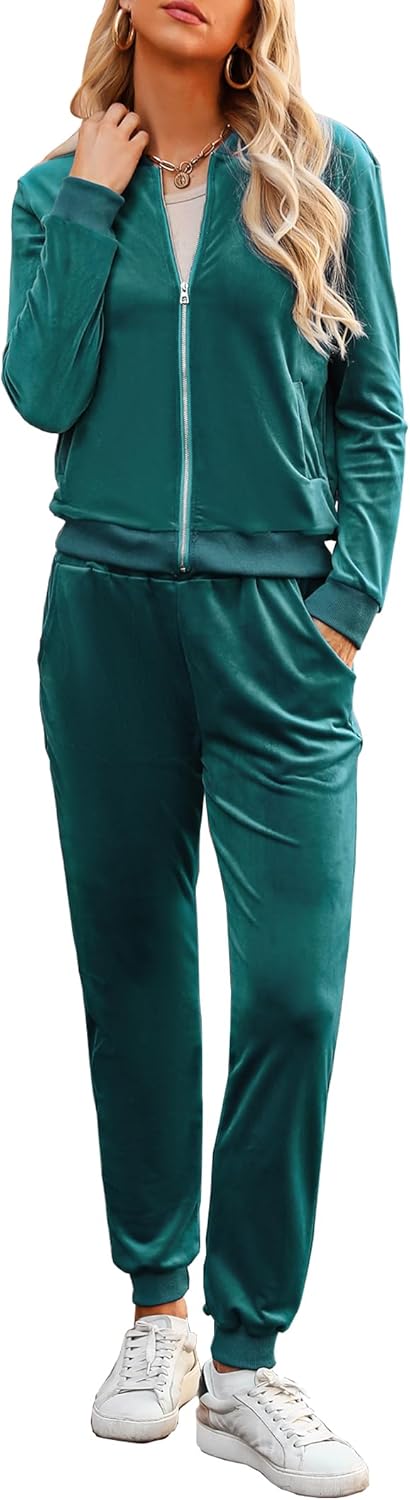 Marvmys Women's Velour Tracksuit Set for Stylish Comfort