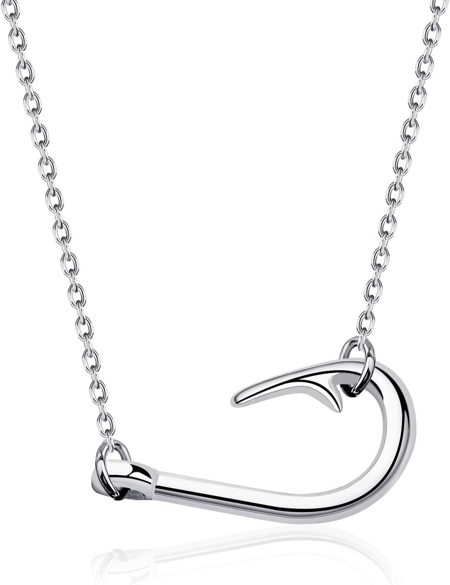 Fishing Hook Necklace Gift Set for Couples