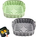 Square Air Fryer Silicone Pot 2-Pack - Reusable Nonstick Liners