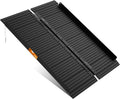 Black Aluminum Ramp 4FT with Non-Slip Surface - Portable Wheelchair