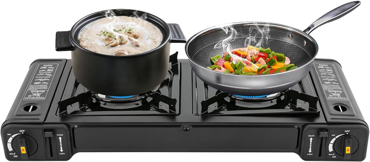 Portable Dual Burner Stove - Cook Anywhere!