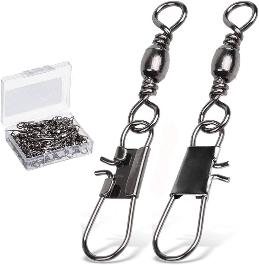 High Strength Saltwater Snap Swivel Set by AMYSPORTS