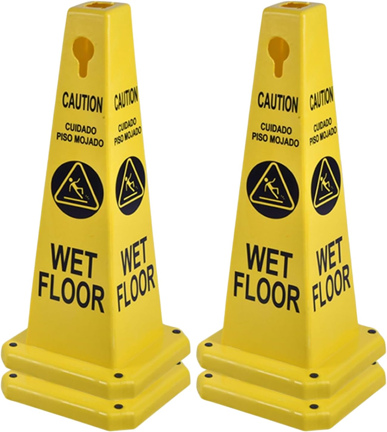 4-Pack 26.5in Caution Cones for Slip & Fall Prevention Safety