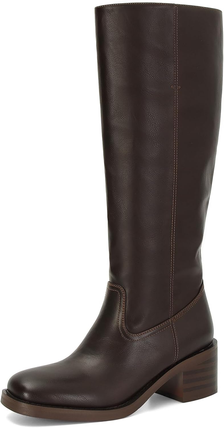 DOEYG Women's Banana Knee High Boots for Fashionable Comfort