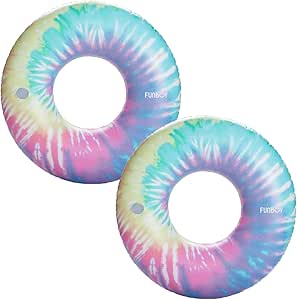 Giant Inflatable Tie Dye Tube Float for Summer Pool Fun