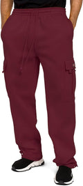 Men's Heavyweight Fleece Cargo Sweatpants - Cozy Outdoor Fit