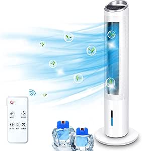 Air Choice Evaporative Cooler: 40in Portable Tower Fan for Big Spaces