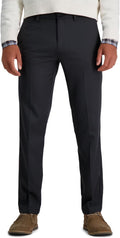 Haggar Men's Cool 18 Pro Straight Fit Flat Front Dress Casual Stretch