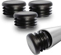 1.75 in Round Plastic Hole Plugs Insert Pack - Durable Black End Caps