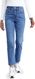 OFUCK Straight Leg Mom Jeans High Waisted Ankle Jeans - Comfortable