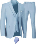 Furuyal Men's Suits 3 Piece Slim Fit Suit Set - Tailored Look Shoes