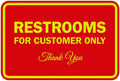Classic Framed Restroom Sign Medium 5 Pack - Durable, Easy Install
