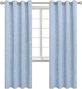 Star Room Darkening Curtains for Kids Bedroom - Baby Blue 52 x 84 in