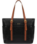 LOVEVOOK Laptop Tote Bag for Women 17.3 in - Vintage Waterproof Work