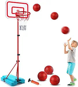 Kids Basketball Hoop Adjustable Height for Indoor Outdoor Fun