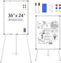 Magnetic Whiteboard Easel Stand 36 x 24 - Adjustable, Portable