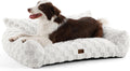MADE 4 PETS Dog Couch Bed, Soft Faux Fur Checkered Indoor Pet Sofa
