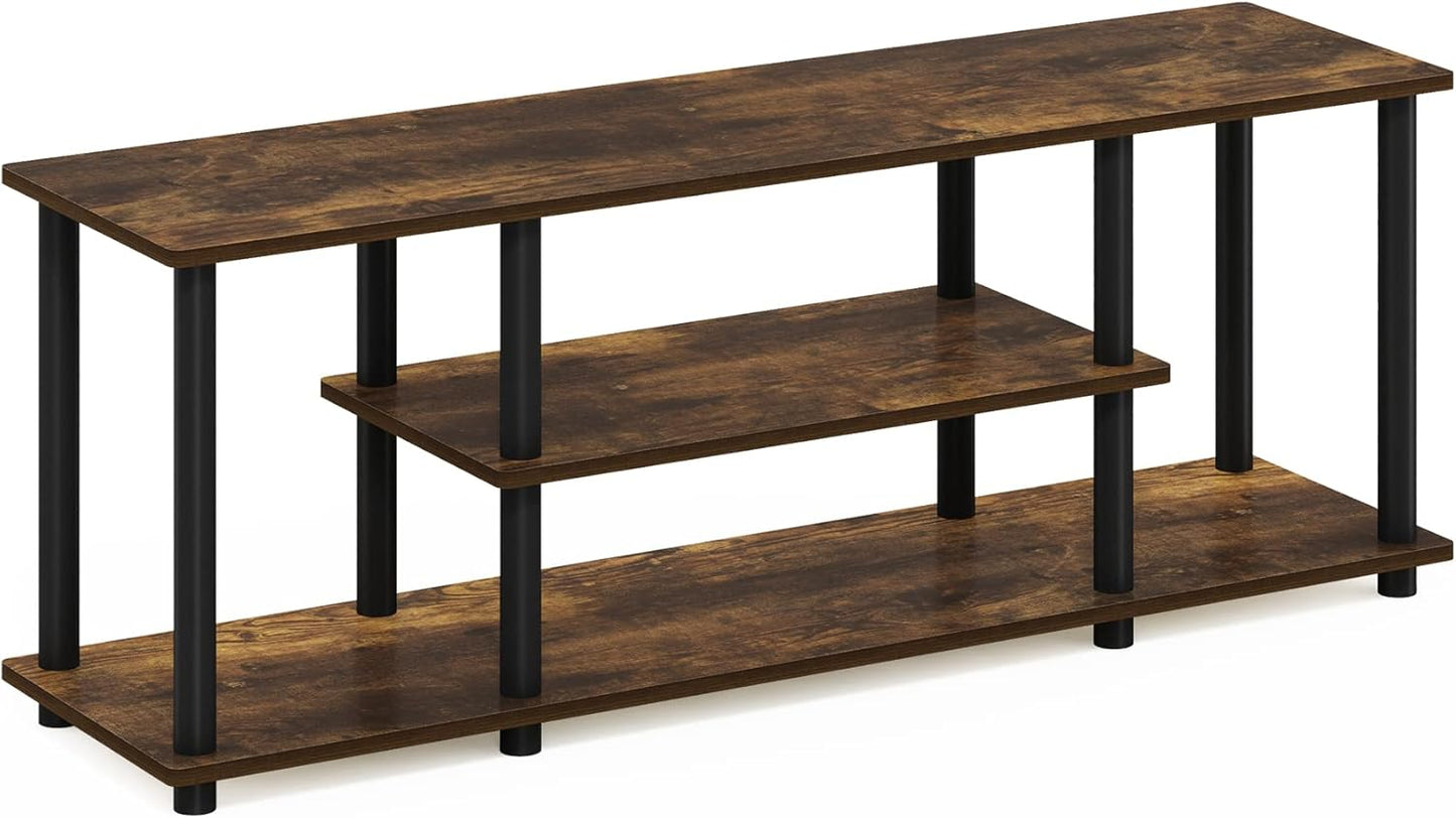 Furinno Turn-N-Tube 3D 3-Tier Entertainment Stand for TVs