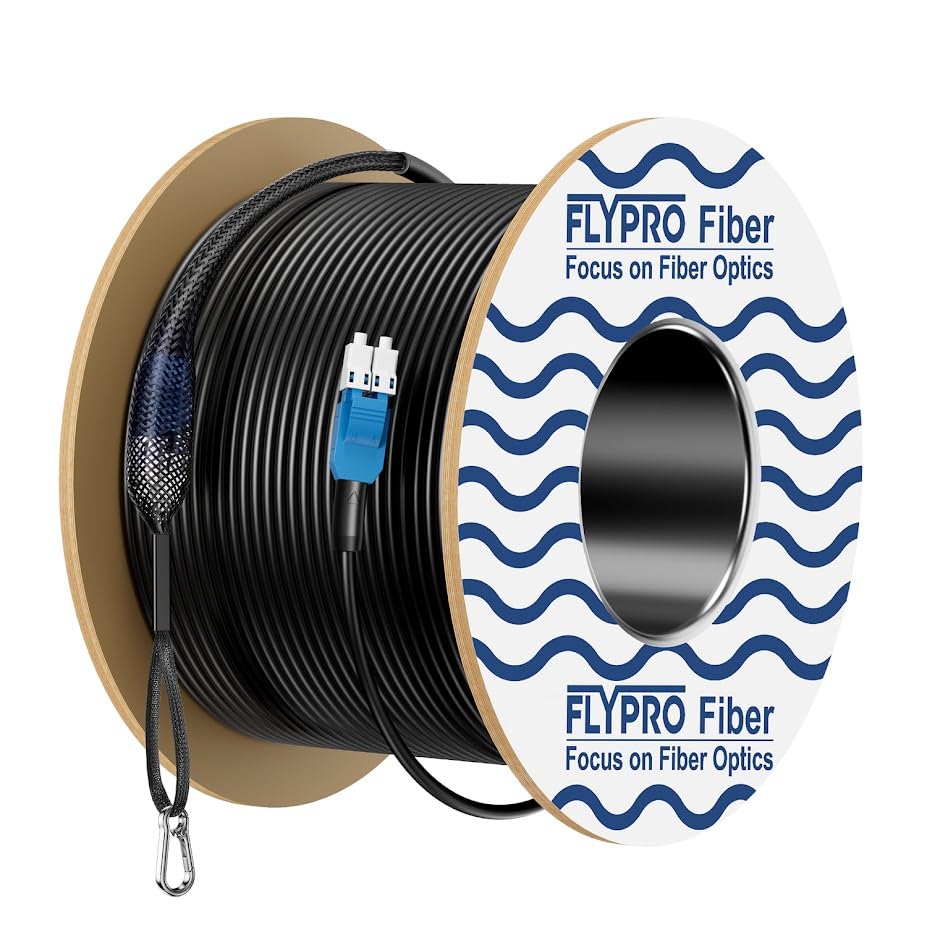 FLYPROFiber OS2 LC to LC Outdoor Armored Fiber Optic Cable