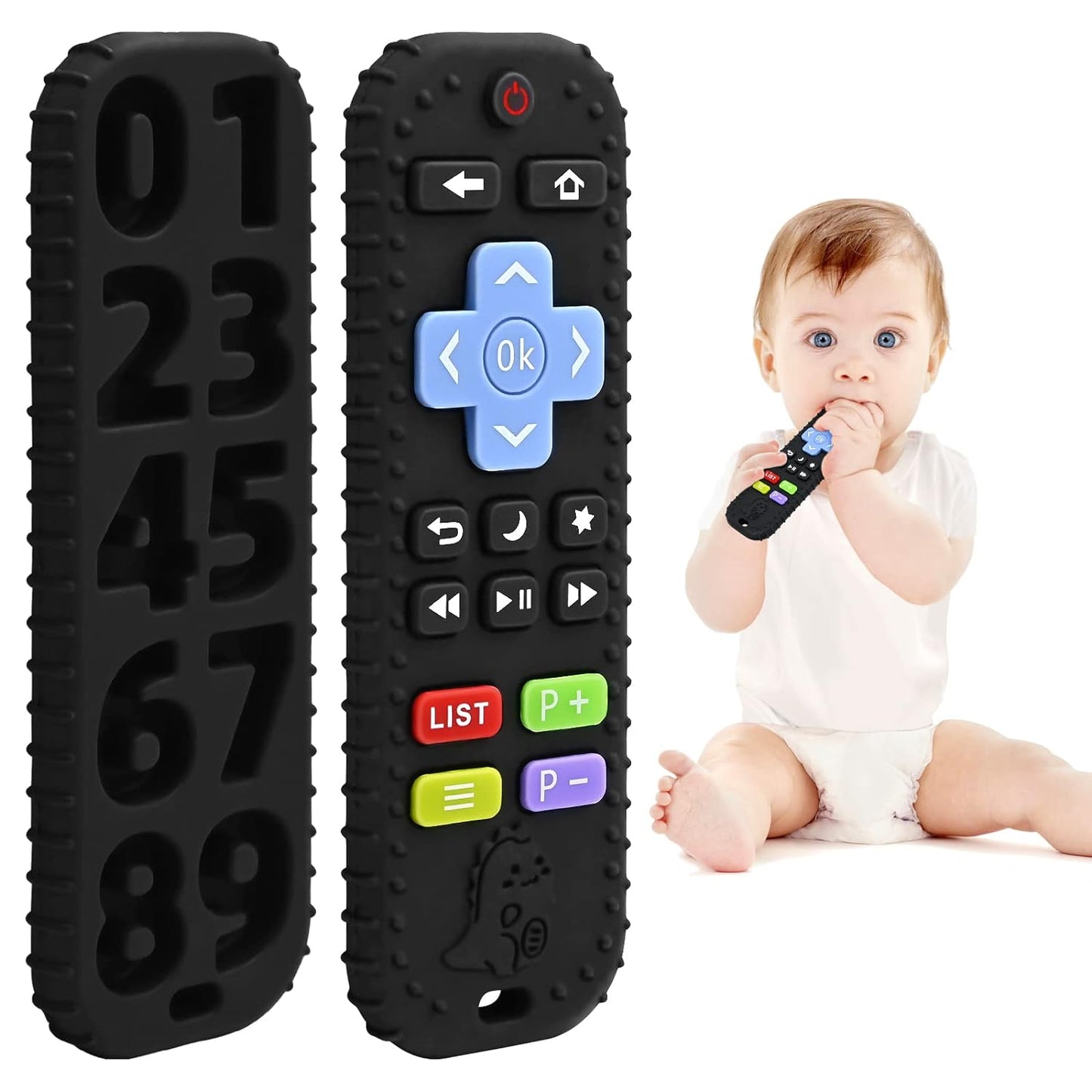 Silicone Remote Control Baby Teether - Soothes Teething Pain
