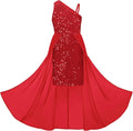 Stunning One Sleeve Sequin Dress for Girls' Formal Events and Parties