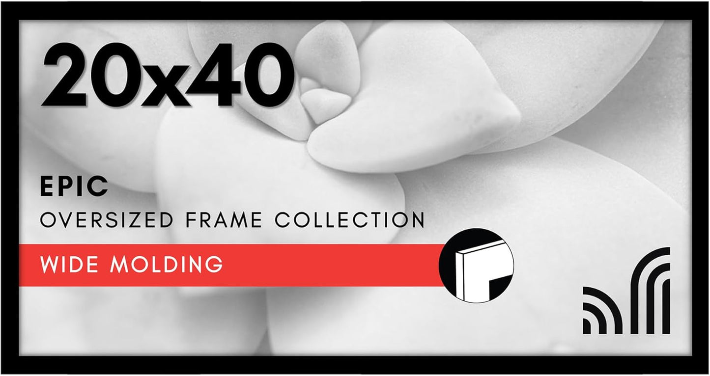 20x40 Picture Frame with Polished Plexiglass for Stylish Display