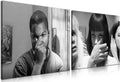 Funny Bathroom Wall Art Set of 2 for Retro Comedy Lovers