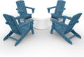 Folding Adirondack Chair Wood Texture 4 Pack - Compact Folding Comfort
