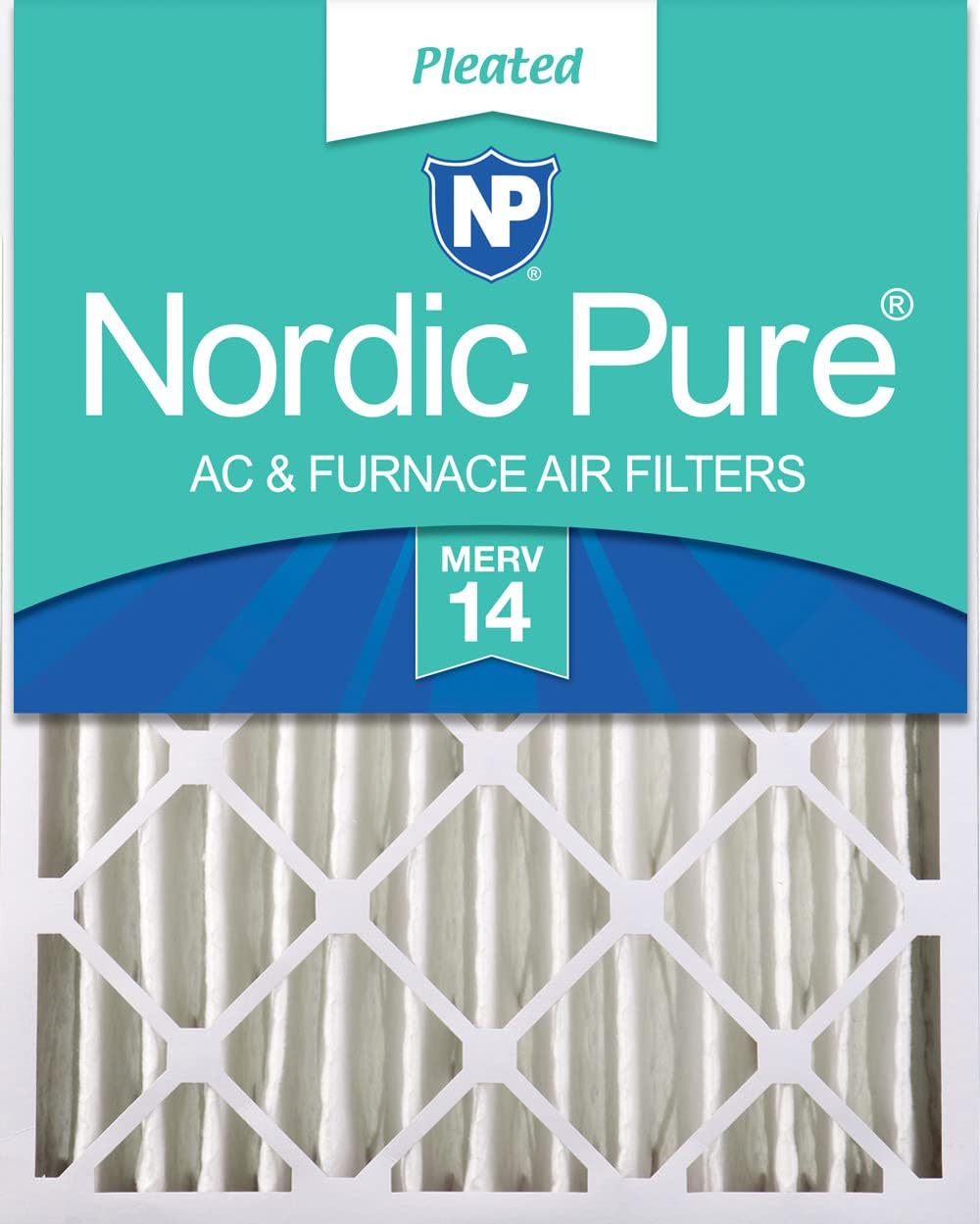 Nordic Pure 20x20x4 Pleated MERV 14 Air Filter for Clean Air