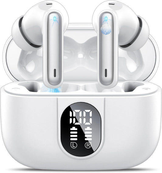 Csasan Wireless Earbuds: 40H Playtime, HiFi Stereo, IP7 Waterproof